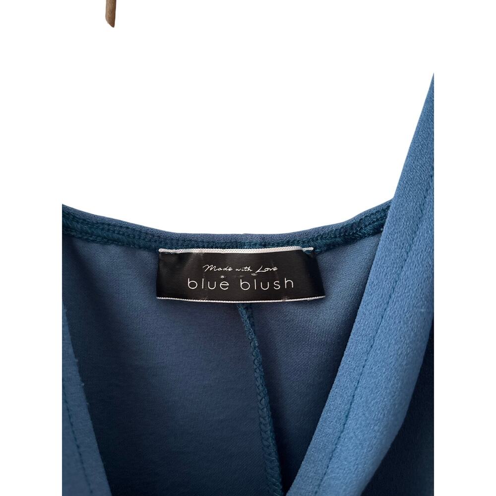 Blue Blush Blue Asymmetrical Mini Dress Women’s Spaghetti Strap Cocktail Medium - Picture 6 of 9